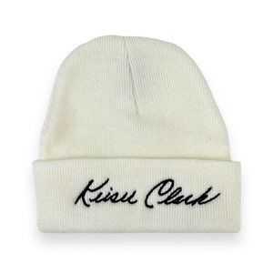 Keiser Clark White Ribbed Knit Beanie Hat